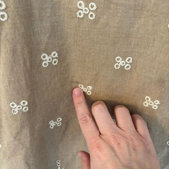 Sundance Women Royal beauty bell sleeve eyelet 3/4 sleeve dress 100% cotton sz 6 - Picture 6 of 12